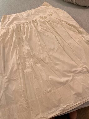 Maeve Cream Maxi Skirt with Gathered Waist
